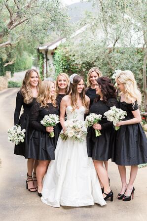Black Skirt-and-Top Combination