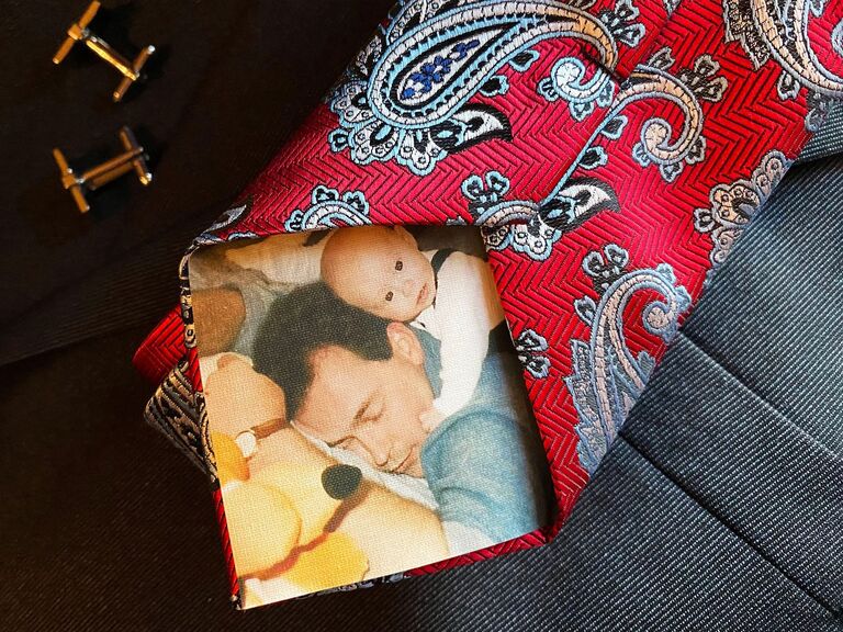 Custom photo tie patch personalized ties for dad