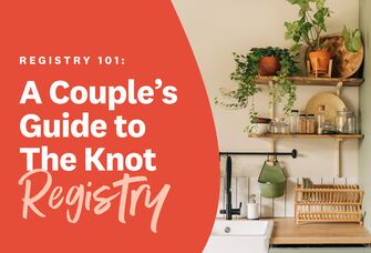 Registry 101: A Couple's Guide to The Knot Registry graphic over image of stylish interior