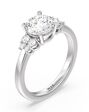 With Clarity Classic Cushion, Round Cut Engagement Ring - thumbnail - 2