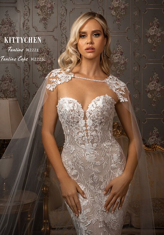 KITTY CHEN FANTINA, H2221 Fit-and-Flare Wedding Dress - 2