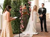 person giving wedding ceremony reading