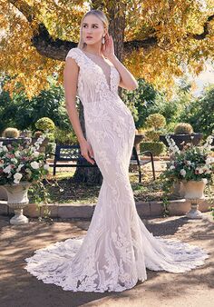 Casablanca Bridal 2526 Genevieve Fit-and-Flare Wedding Dress