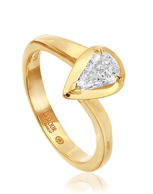 Christopher Designs Elegant Pear Cut Engagement Ring