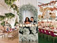 The best wedding themes of 2023 collage. 