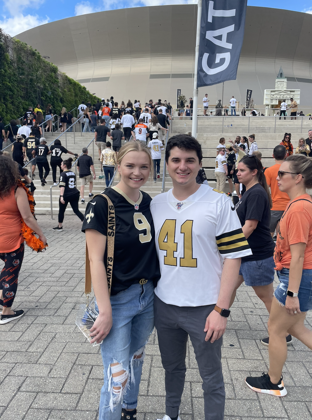 Saints vs. Bengals game at the Superdome. 