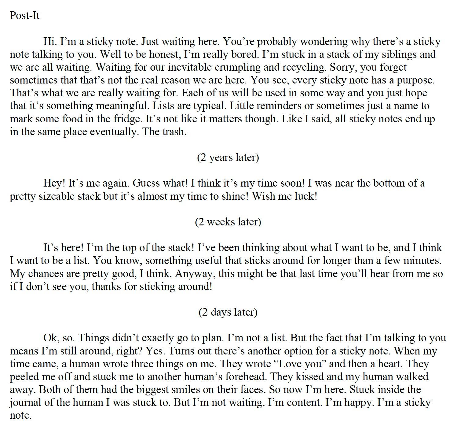 We meet in an online theater class at San Francisco State University during the COVID-19 pandemic. Willow saves a poem Erik wrote as a class assignment.