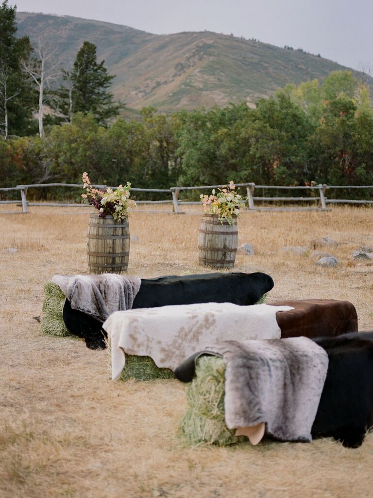Cozy and rustic outdoor sitting area.