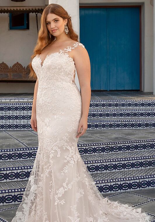 Beloved by Casablanca Bridal BL309 Lorena Sheath Wedding Dress - 5