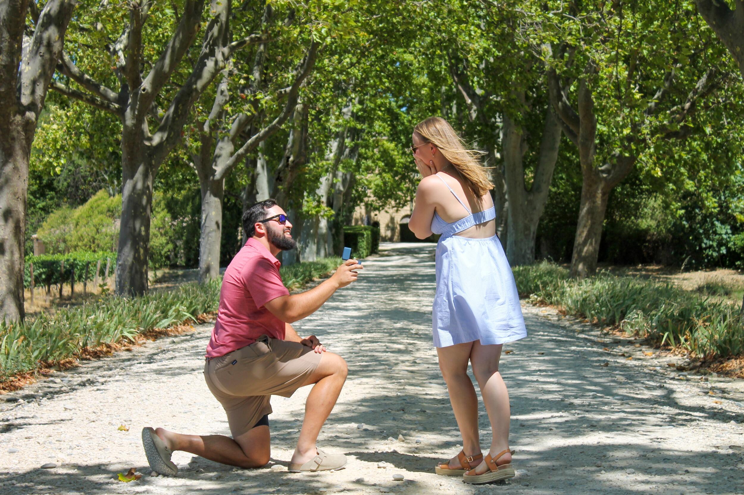 The day we got engaged in Provence, France