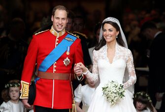 William and Kate on their wedding day. 
