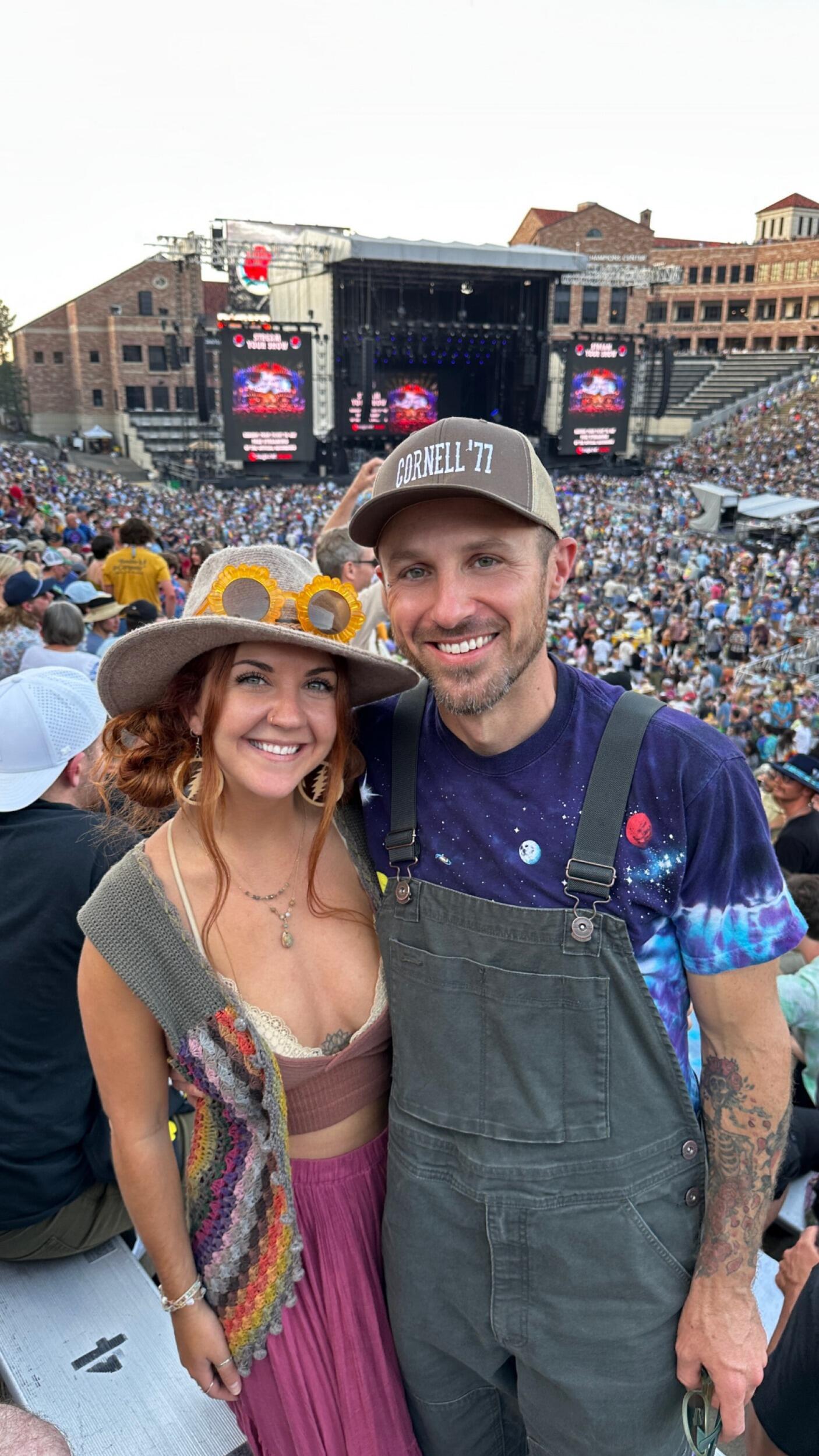 Music continues to be a focal point through our first year together. Jess and Collin finally get to see Dead & Company at Folsom Field in Boulder (one of their favorites!)