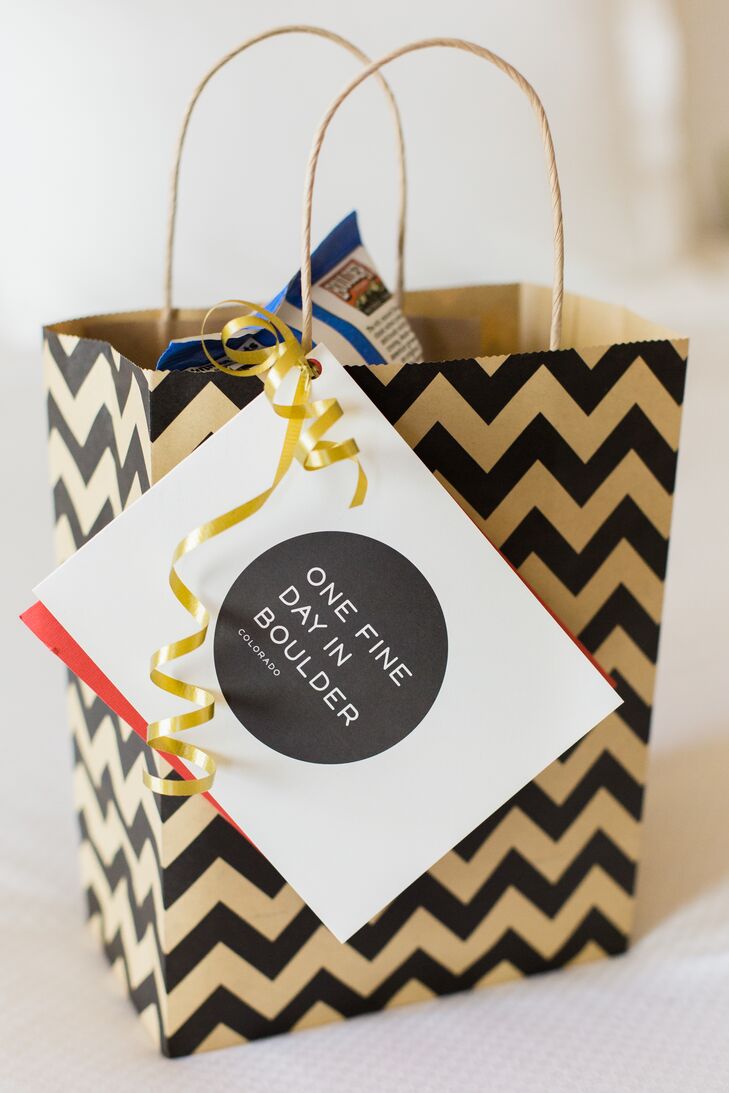 At their hotels, guests were greeted with patterned welcome bags filled with local goodies.