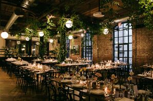 Bistro Tables at Moody, Modern Wedding Reception in Brooklyn