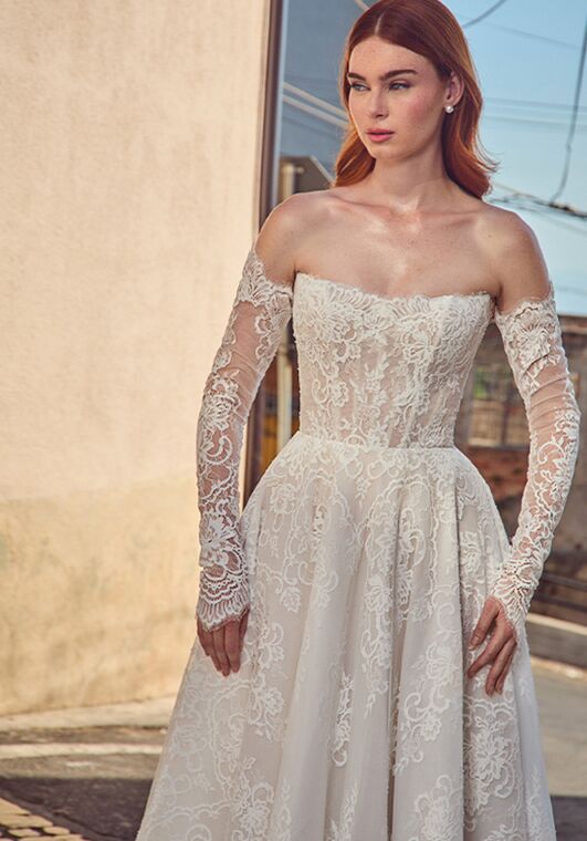 L'amour by Calla Blanche LA25101 Aretha A-Line Wedding Dress - 2