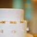White and Gold Wedding Cake