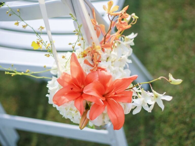 bright orange stargazer lily flowers