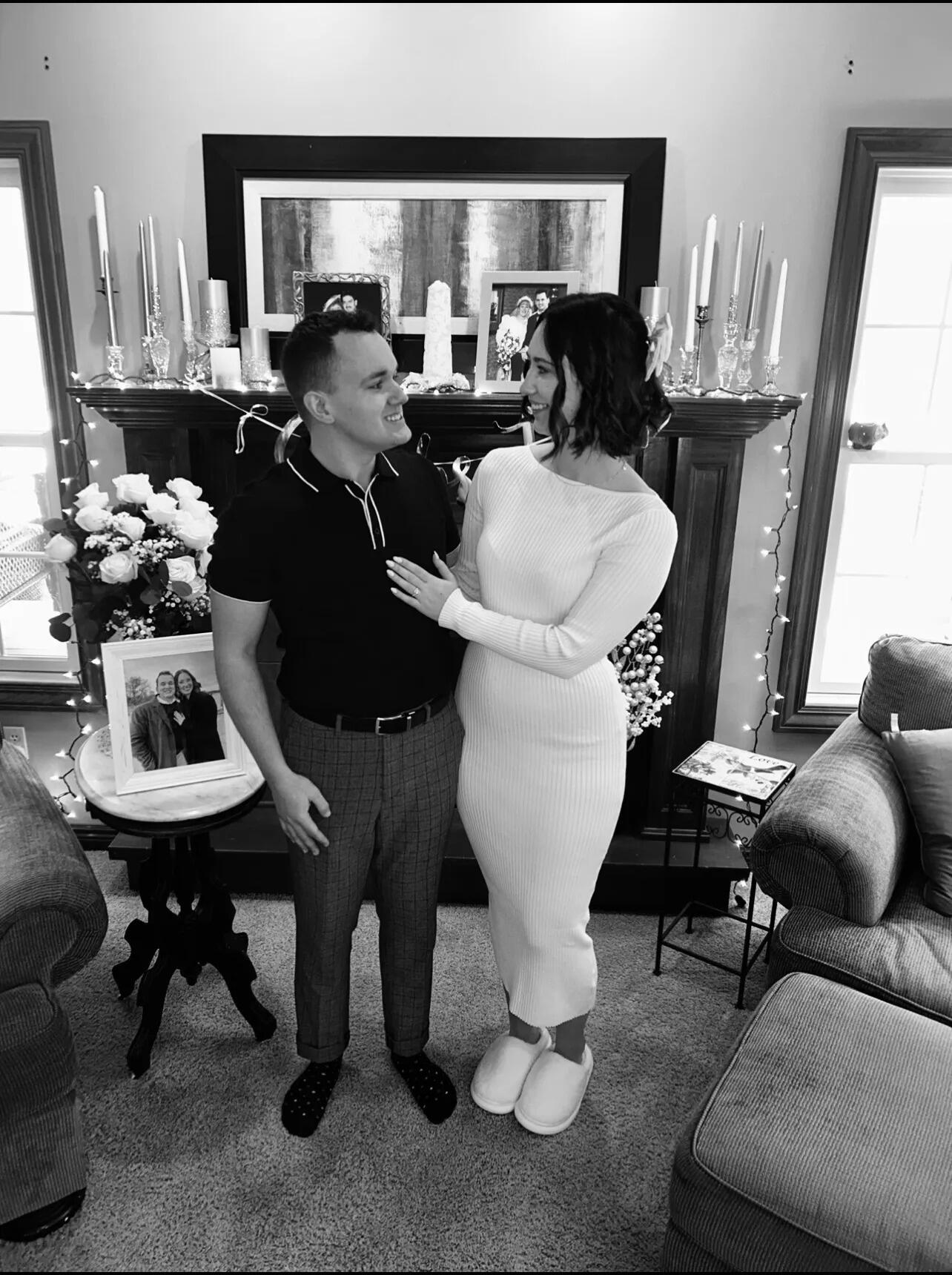 Colleen's and Ethan's parents threw them an intimate engagement party in Erie with lots of champagne and treats! 