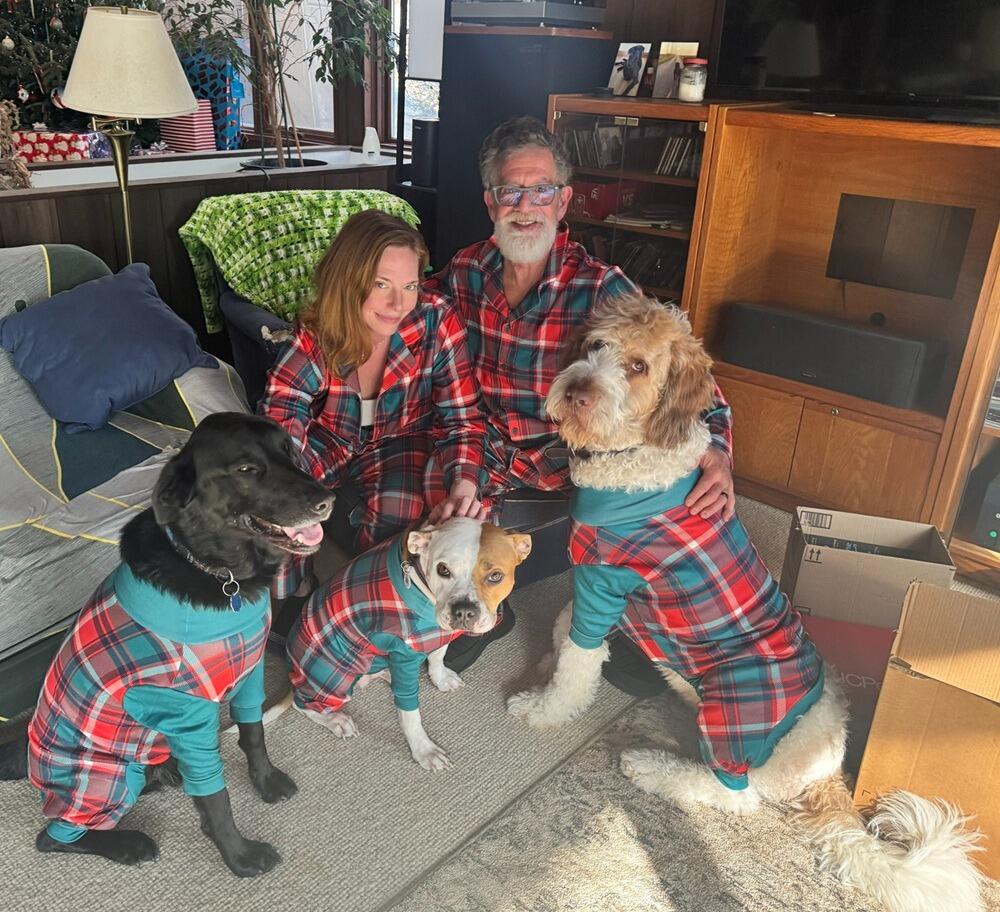 The eve of Christmas Eve with Bowie, Crockett, and Leah