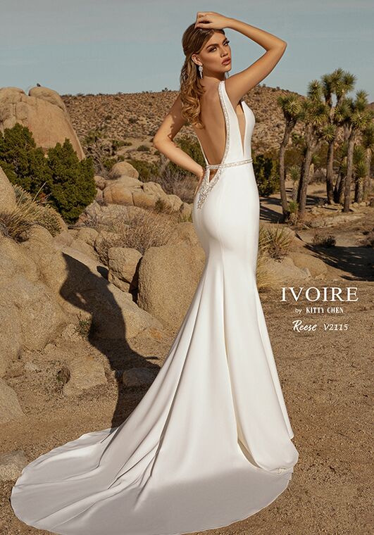 IVOIRE by KITTY CHEN REESE,V2115 Sheath Wedding Dress - 2