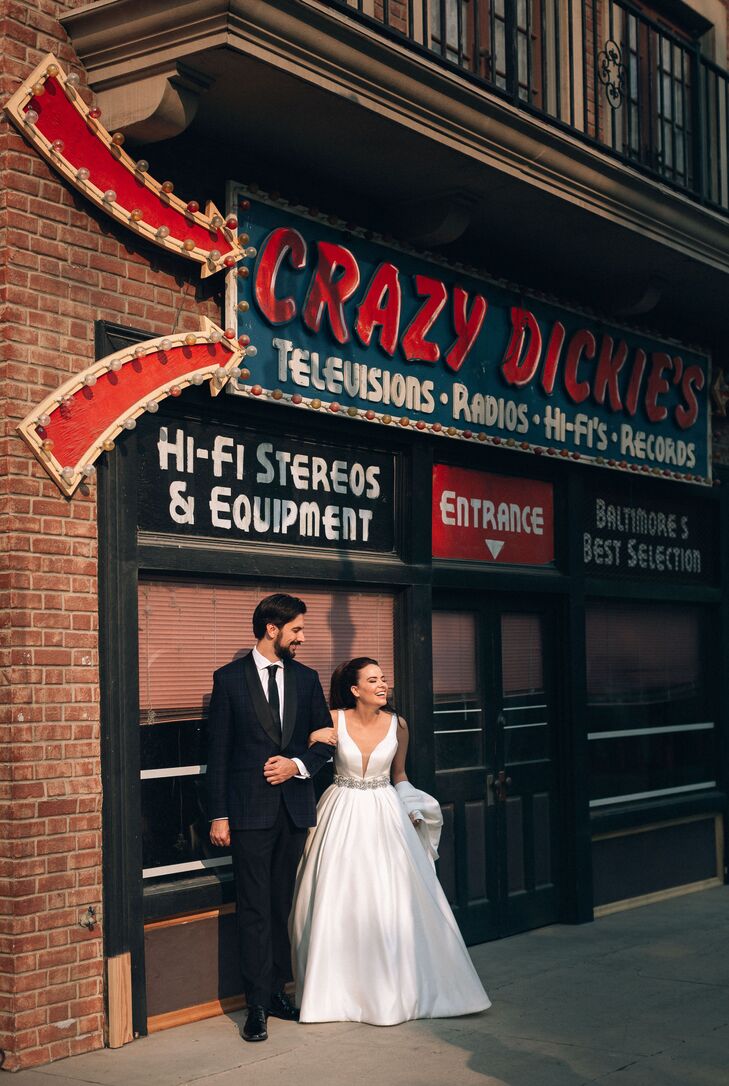 Retro Couple at Universal Studios Backlot in Hollywood