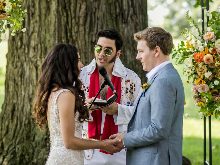 Evil impersonator as a wedding officiant. 