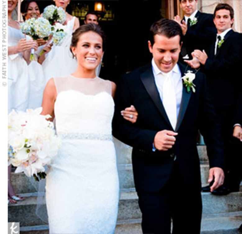 Bride and Groom exiting the wedding ceremony