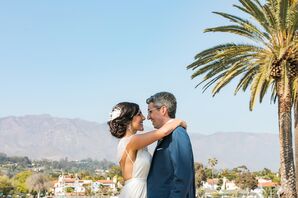 Curled Updo with Heirloom Ostrich Feather Hairpiece