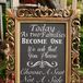 Gold-Framed Chalkboard Wedding Ceremony Sign