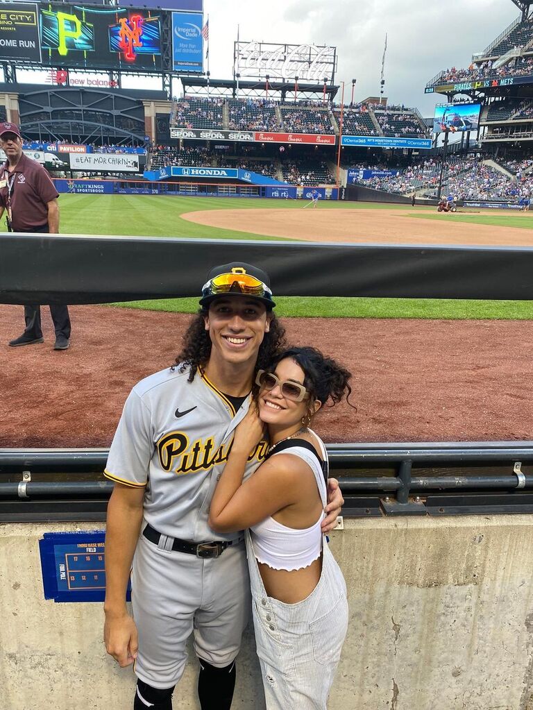 Cole and Vanessa at a baseball game. 