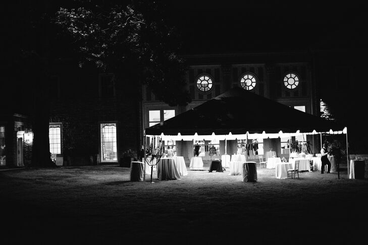 Dancing took place on the main lawn under a white tent at Cheekwood Botanical Gardens in Nashville, Tennessee.