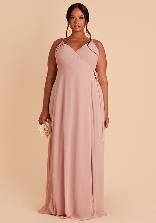 Birdy Grey Cindy Dress in Chiffon Dusty Rose V-Neck Bridesmaid Dress - 4