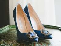 designer blue wedding shoes
