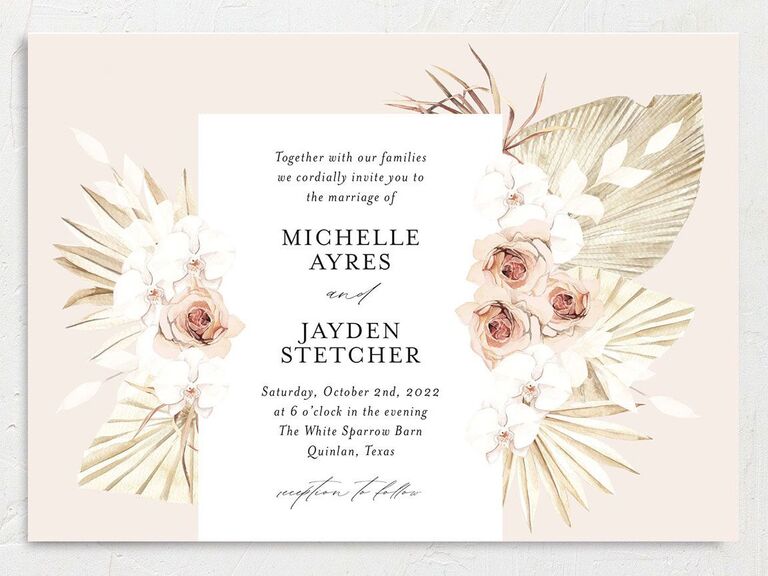 boho rustic wedding invitation