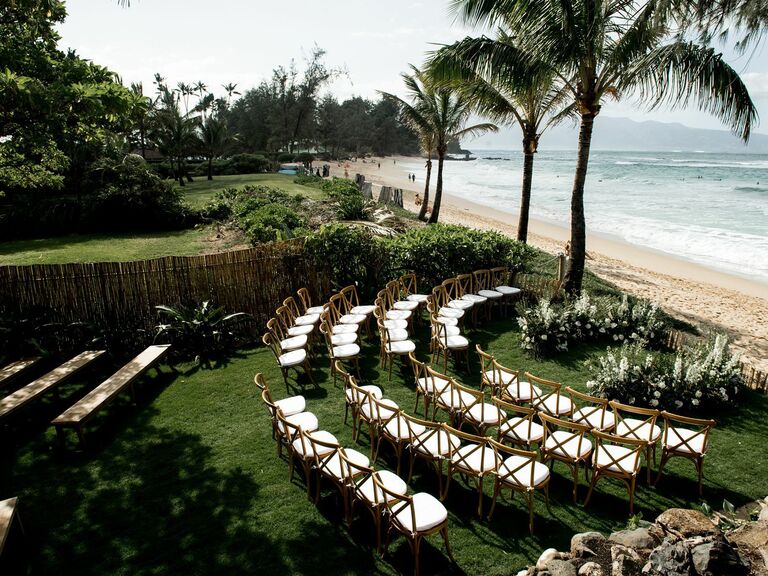 Beach wedding venue in Paia, Hawaii.