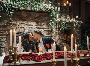 Mariel	Lane and Paul Swan had a glamorous rustic-inspired wedding at Childress Vineyards in Lexington, North Carolina. “I wanted everything to have an