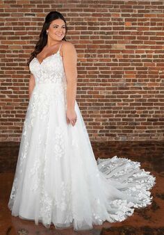 Essense of Australia D3771 plus A-Line Wedding Dress