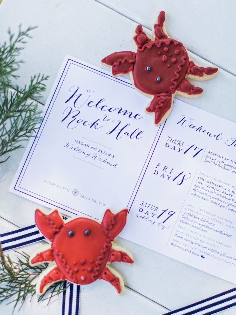 nautical navy blue and white wedding stationery
