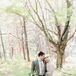 Couple Sharing Embrace in the Woods in Saugatuck, Michigan