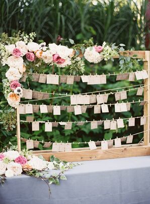 Shabby Chic Brown Paper Escort Cards