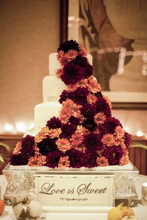 Fall Mum Wedding Cake