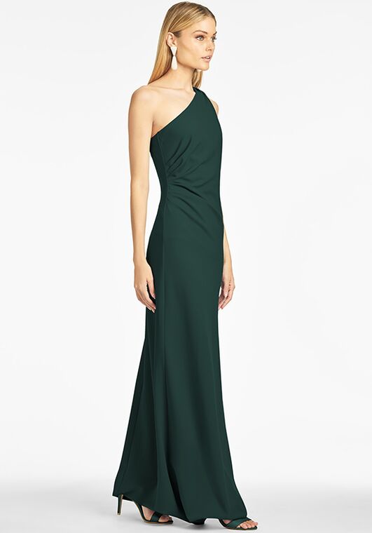 Sachin & Babi Cece Gown - Emerald One Shoulder Bridesmaid Dress - 2