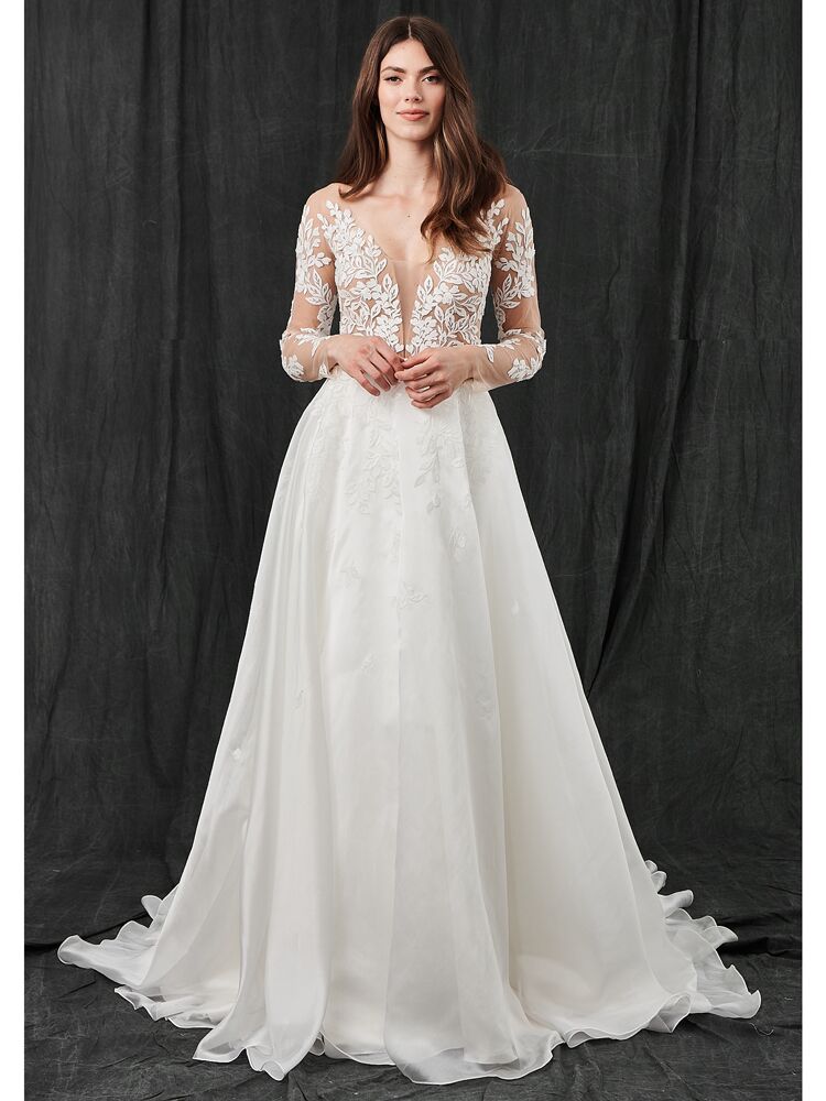 Kelly Faetanini ball gown with illusion lace bodice