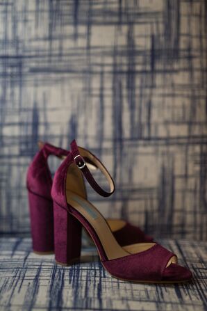 Burgundy Suede Heels