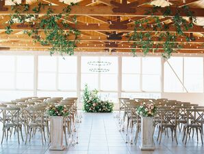 Loft With Exposed Beams for Wedding Ceremony