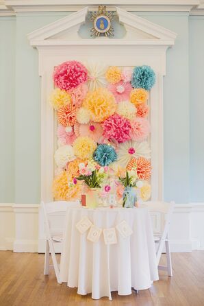 Bright Paper Flower Wall