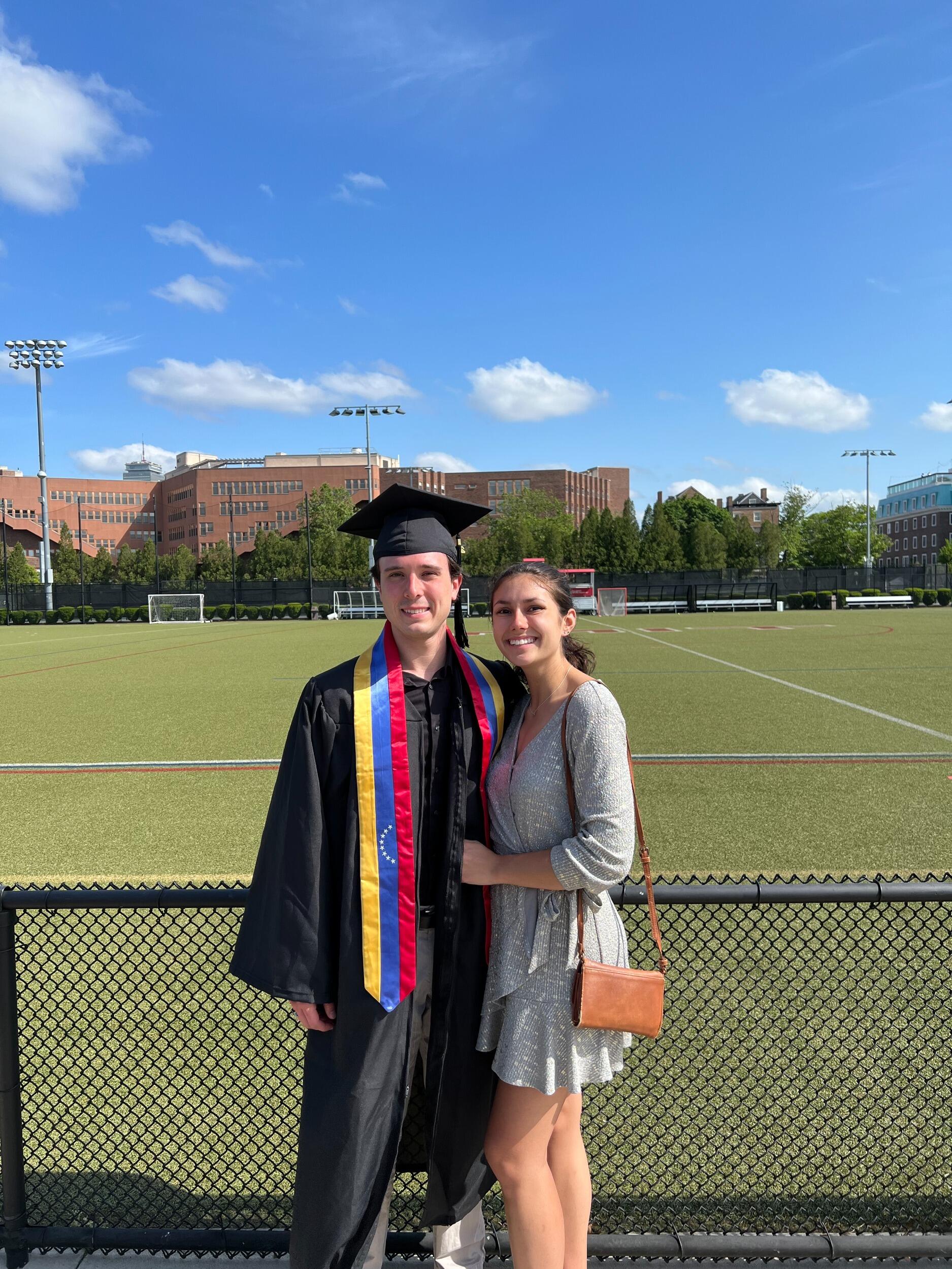 In 2022, after graduating from the University of Florida the previous year, Marisa moved in with Jesus at the MIT Sigma Nu frat house. They lived there for six months while Jesus finished his last semester. 
(Here's a picture from Jesus' graduation, June 2022!)