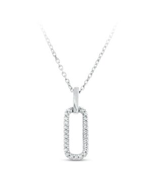 Kay Jewelers Diamond Paperclip Necklace Sterling Silver 18" Wedding Necklace photo