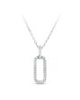 Kay Jewelers Diamond Paperclip Necklace Sterling Silver 18" Wedding Necklaces photo - thumbnail - 1