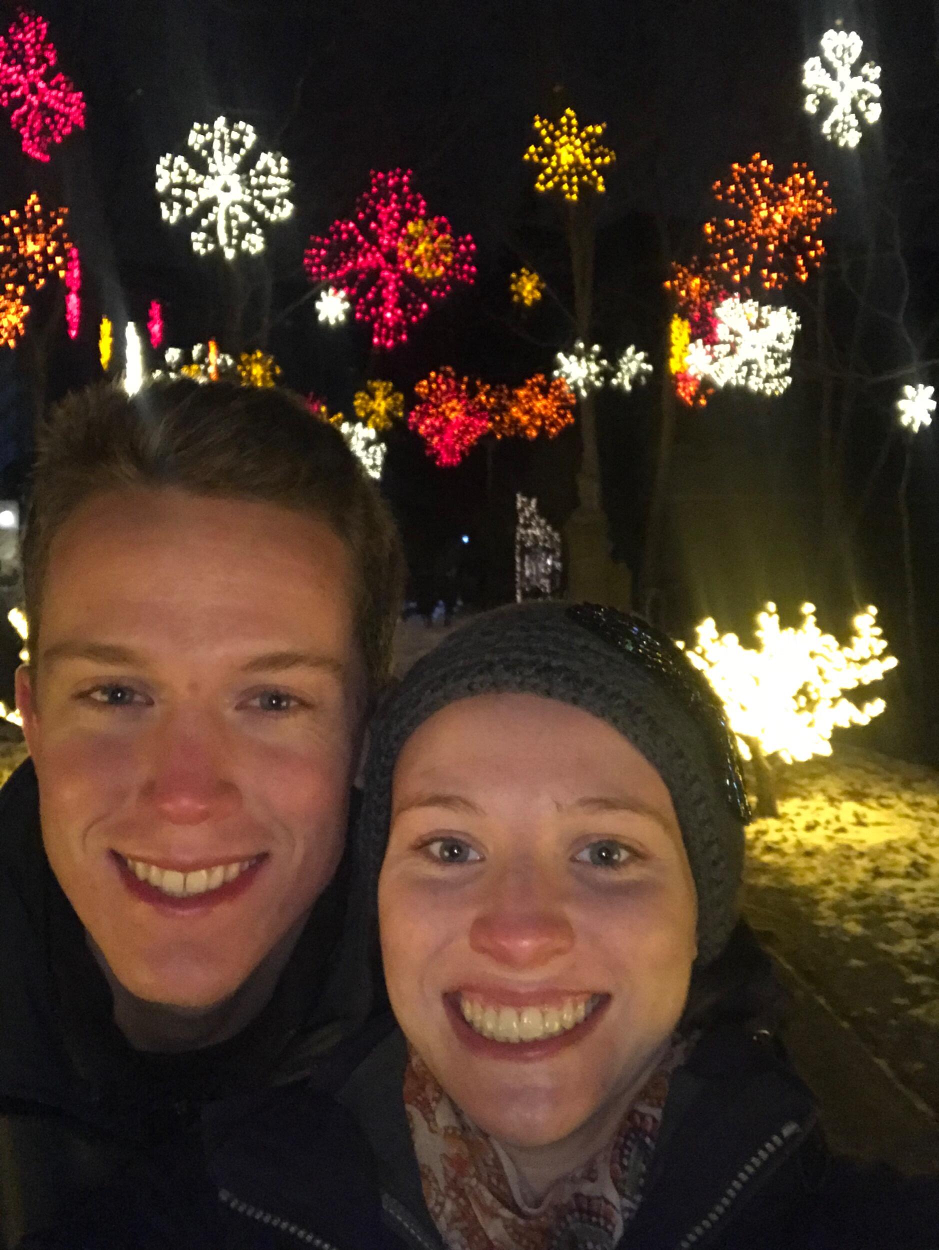 Date at Newfields (previously known as the IMA) Winter Lights